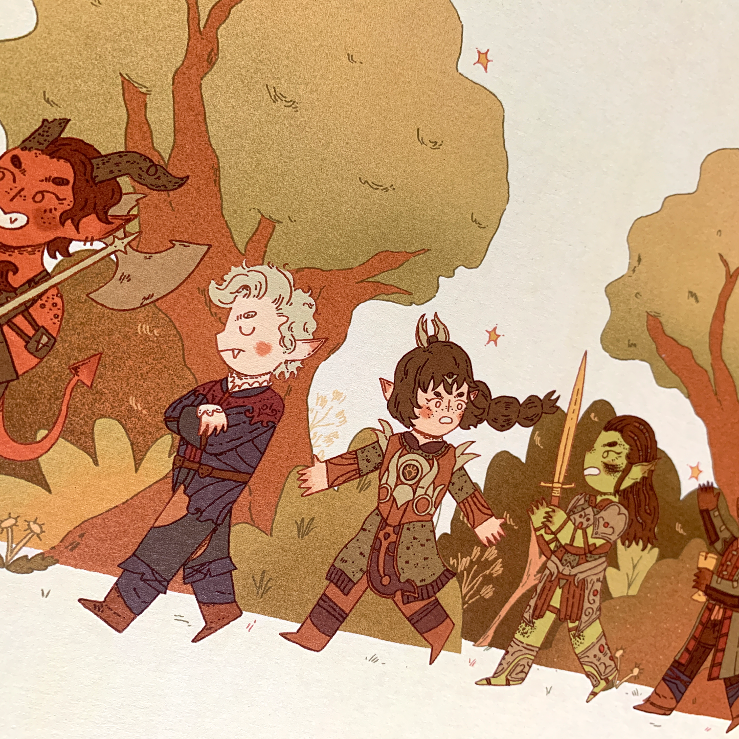 ✸ baldur's gate 3 campmates - a4 print ✸