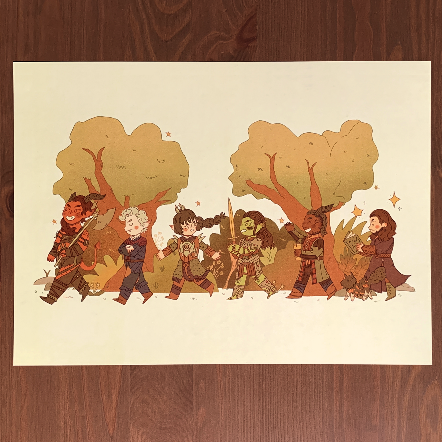 ✸ baldur's gate 3 campmates - a4 print ✸