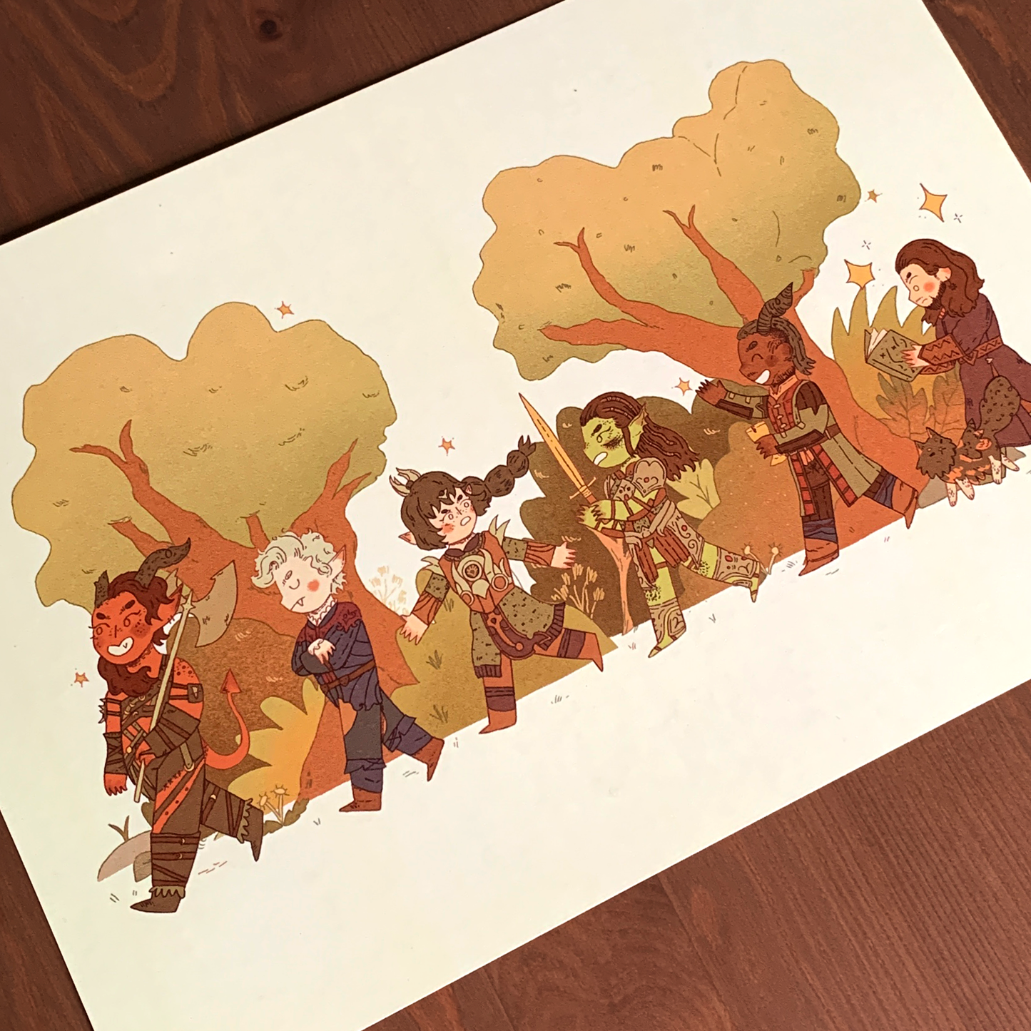 ✸ baldur's gate 3 campmates - a4 print ✸