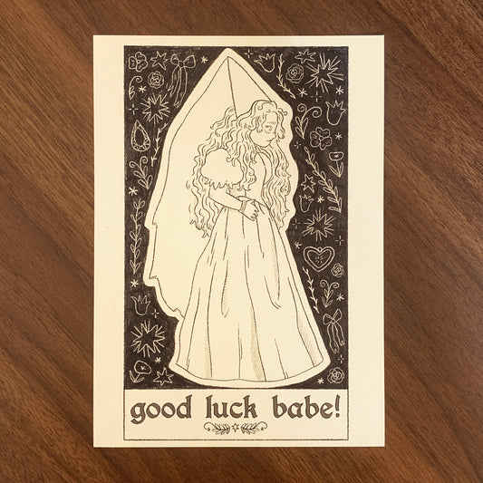 ✸ good luck babe - a5 print ✸