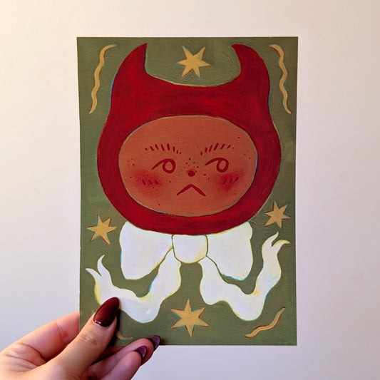 ✸ devil hat - a5 print ✸